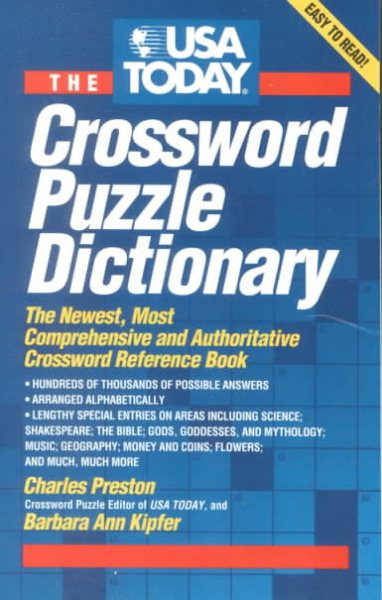 USA Today Crossword Puzzle Dictionary: The Newest, Most Comprehensive and Authoritative Crossword Reference Book cover