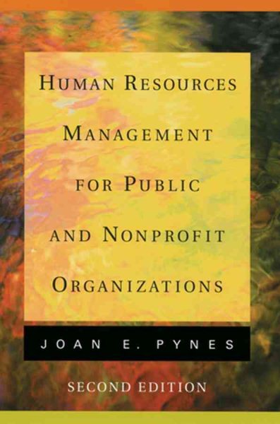 Human Resources Management for Public and Nonprofit Organizations (JOSSEY BASS NONPROFIT & PUBLIC MANAGEMENT SERIES) cover