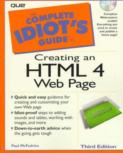 The Complete Idiot's Guide to Creating An HTML 4 Web Page cover
