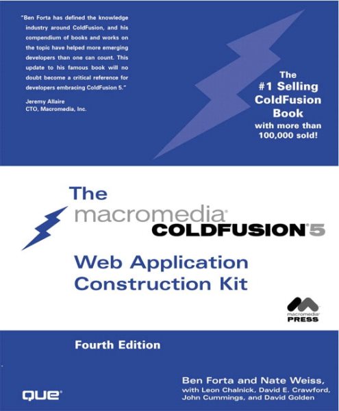 ColdFusion 5 Web Application Construction Kit (4th Edition) cover