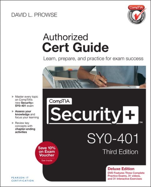CompTIA Security+ SY0-401 Cert Guide, Deluxe Edition cover