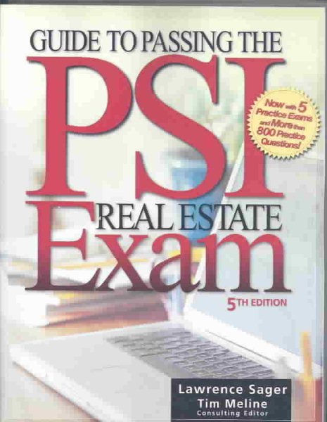 Guide to Passing the PSI Real Estate Exam, Fifth Edition cover