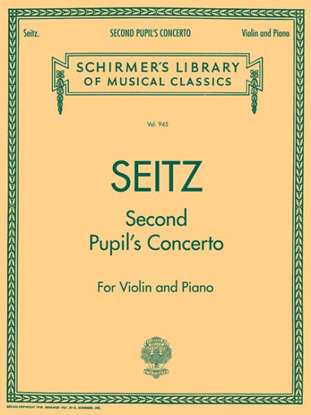 Pupil's Concerto No. 2 in G Major, Op. 13: Schirmer Library of Classics Volume 945 Score and Parts cover