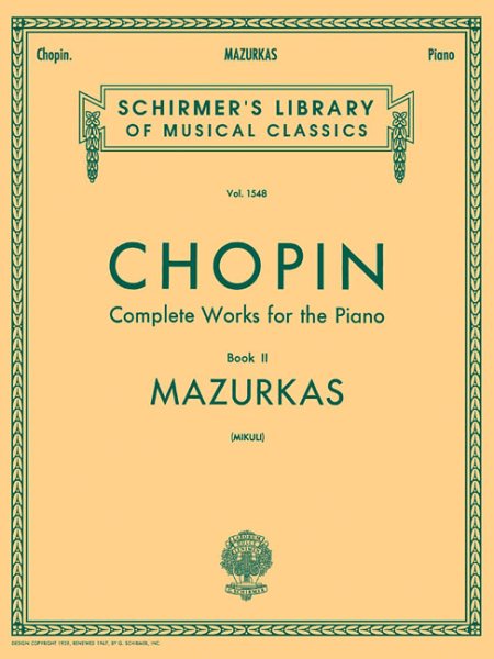 Mazurkas: Schirmer Library of Classics Volume 1548 Piano Solo cover