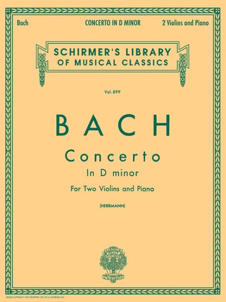 Concerto in D Minor for Two Violins and Piano (Schirmer's Library of Musical Classics Vol. 899) cover