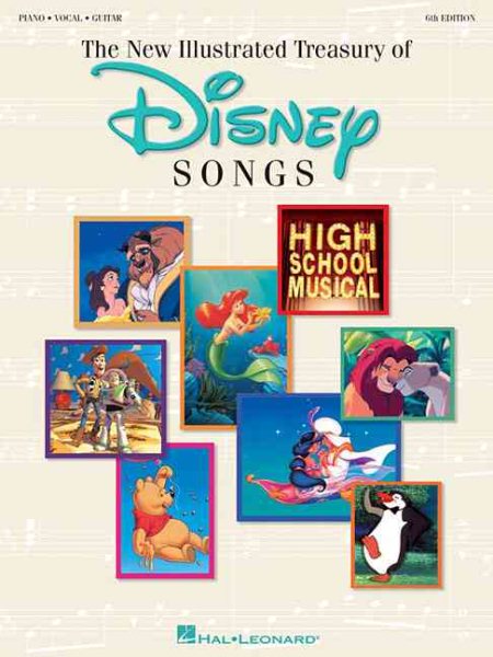 The New Illustrated Treasury of Disney Songs: Piano-Vocal-Guitar cover