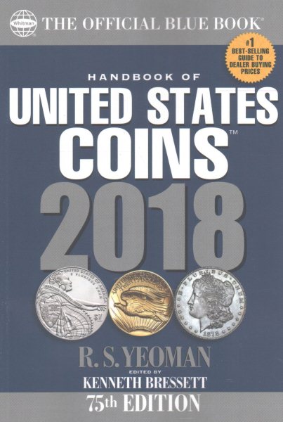 Handbook of United States Coins 2018: The Official Blue Book, Paperback cover