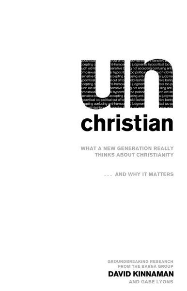 unChristian: What a New Generation Really Thinks about Christianity... and Why It Matters cover