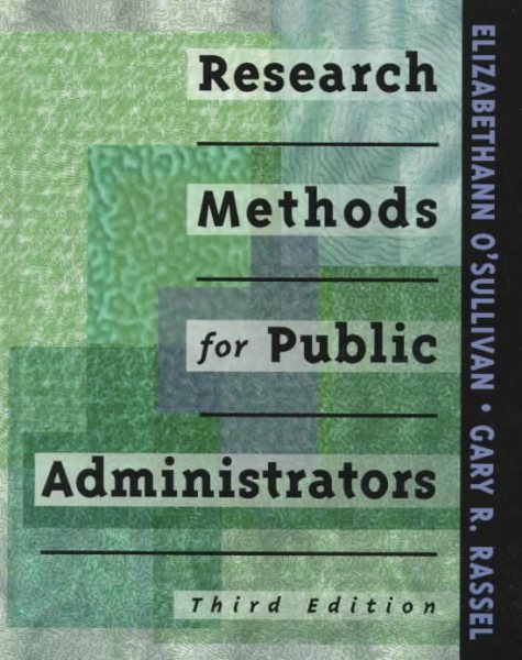 Research Methods for Public Administrators (3rd Edition) cover