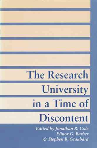 The Research University in a Time of Discontent cover