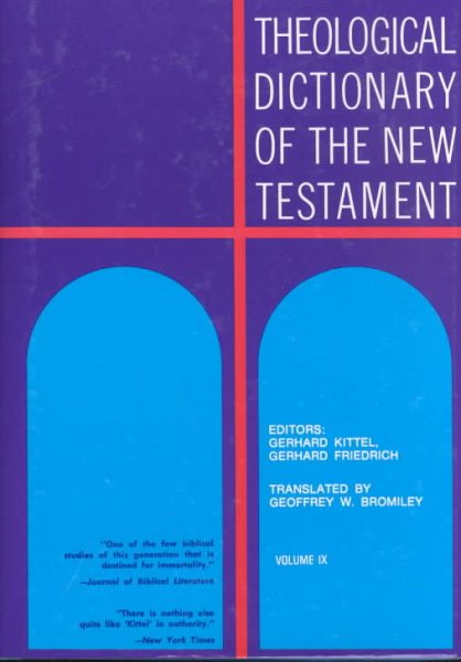 Theological Dictionary of the New Testament (Volume IX) cover