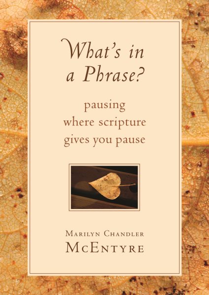 What's in a Phrase?: Pausing Where Scripture Gives You Pause cover