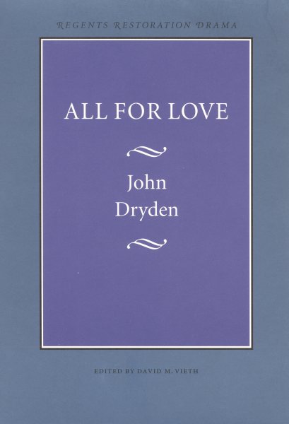 All for Love (Regents Restoration Drama Series) cover