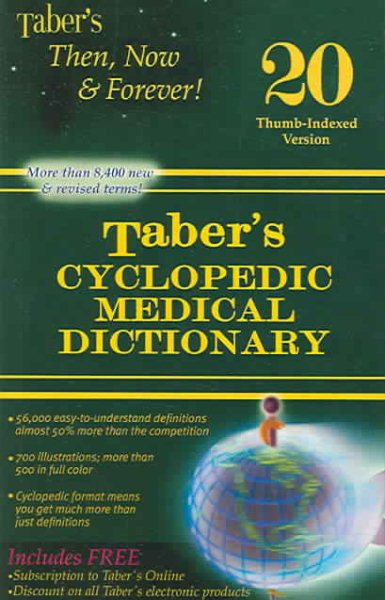 Taber's Cyclopedic Medical Dictionary: 20th Edition (Thumb Index) cover