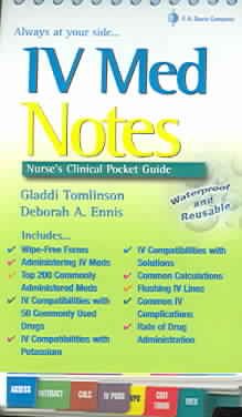 IV Med Notes: Nurse's Clinical Pocket Guide cover