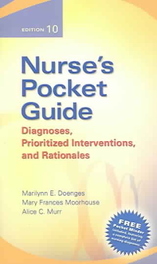 Nurse's Pocket Guide: Diagnoses, Prioritized Interventions, and Rationale 10th Editions (Nurse's Pocket Guide: Diagnoses, Interventions & Rationales) cover