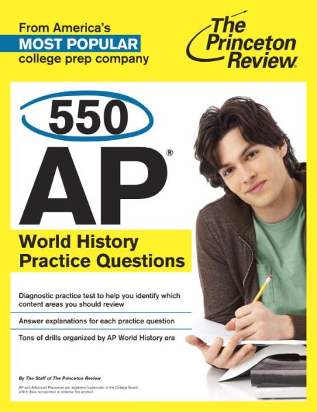 550 AP World History Practice Questions (College Test Preparation) cover