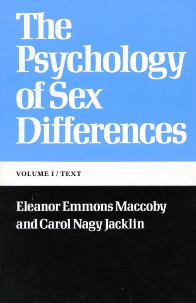 The Psychology of Sex Differences: ―Vol. I: Text cover