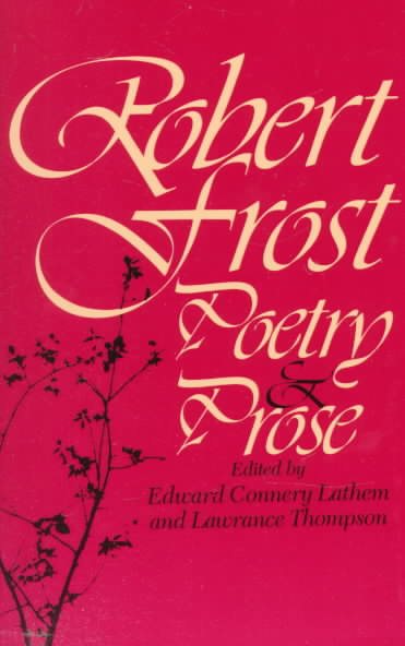 Robert Frost Poetry & PROSE cover