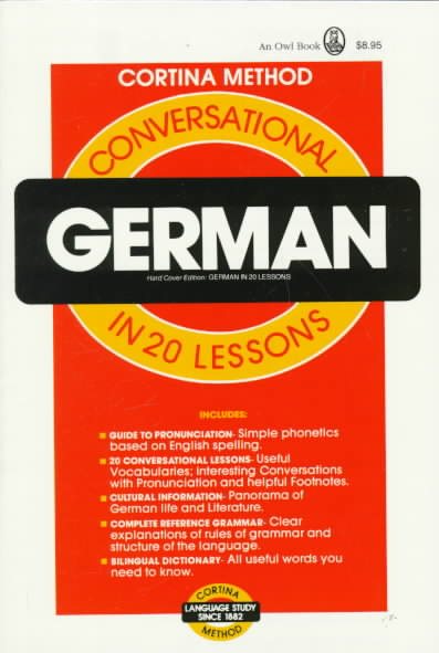 Conversational German: In 20 Lessons (Cortina Method) cover