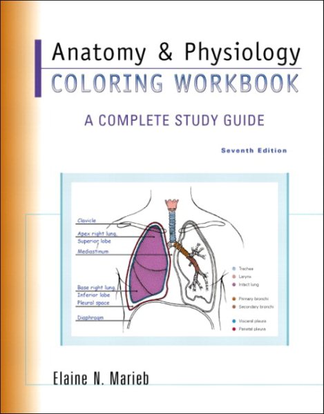 Anatomy & Physiology Coloring Workbook: A Complete Study Guide (7th Edition) cover