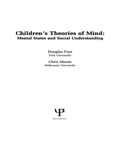 Children's Theories of Mind: Mental States and Social Understanding cover