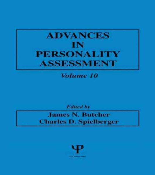 Advances in Personality Assessment: Volume 10 (Advances in Personality Assessment Series) cover