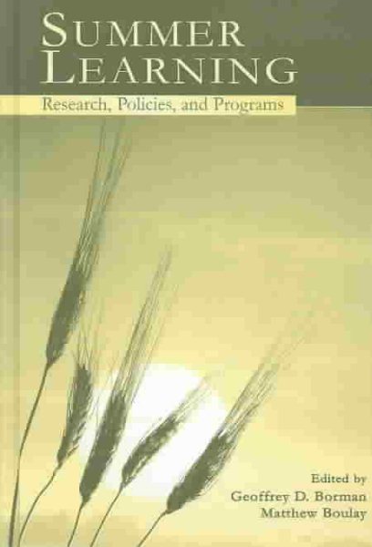 Summer Learning: Research, Policies, and Programs