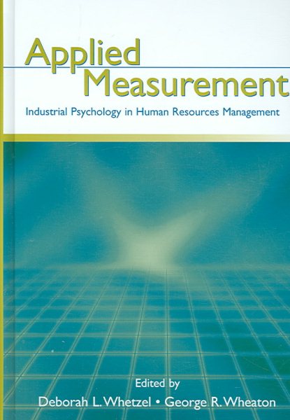 Applied Measurement: Industrial Psychology in Human Resources Management cover