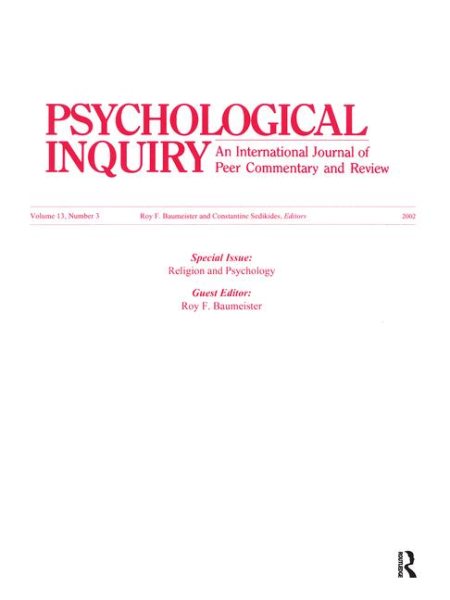 Religion and Psychology: A Special Issue of Psychological Inquiry cover