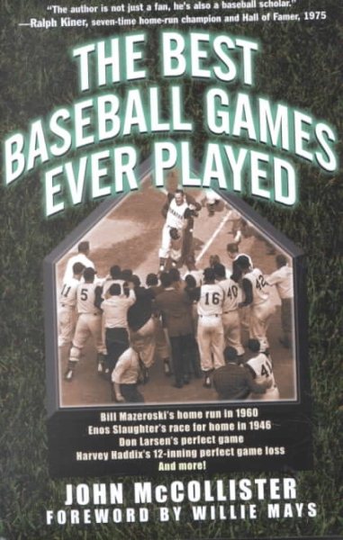 The Best Baseball Games Ever Played cover