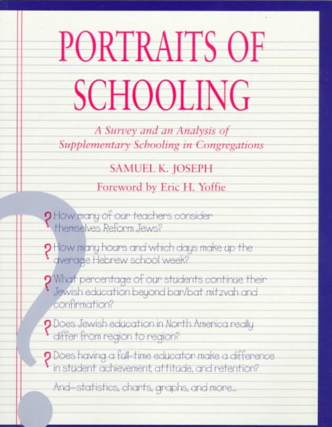 Portraits of Schooling: A Survey and an Analysis of Supplementary Schooling in Congregations cover