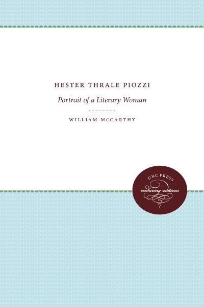 Hester Thrale Piozzi: Portrait of a Literary Woman cover
