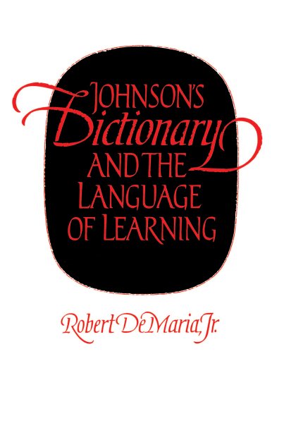 Johnson's Dictionary and the Language of Learning cover