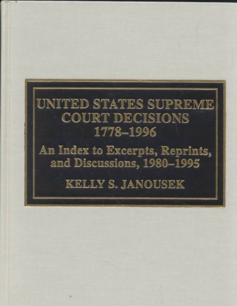 United States Supreme Court Decisions cover