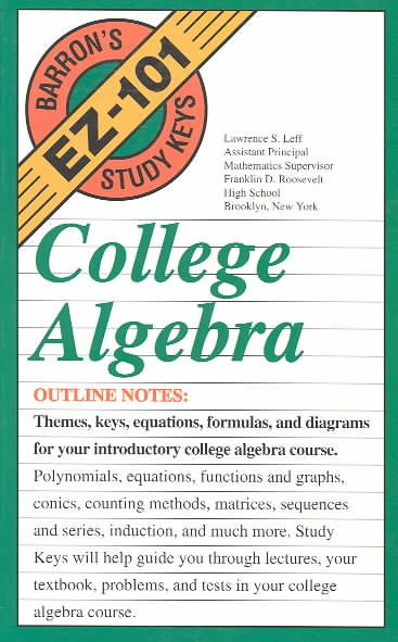College Algebra (Barron's EZ-101 Study Keys) cover