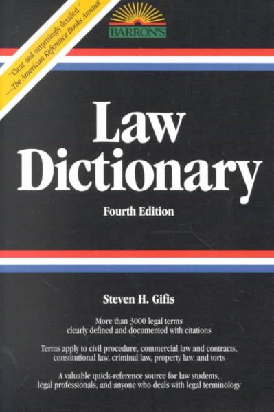 Law Dictionary (Law Dictionary, 4th ed) cover