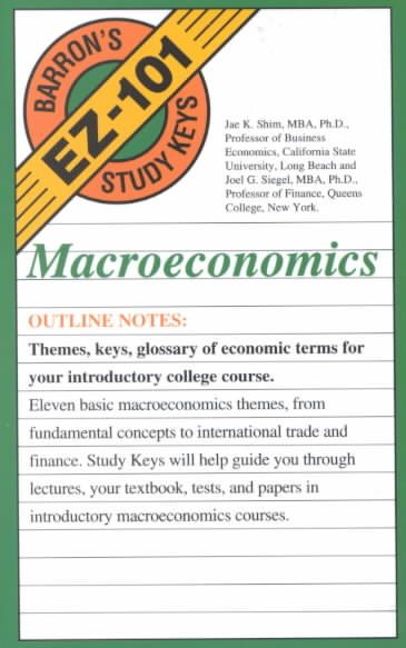 Macroeconomics (Barron's Ez-101 Study Keys) cover