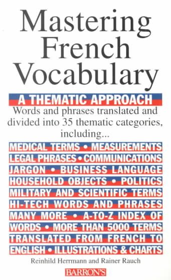 Mastering a French Vocabulary: A Thematic Approach cover