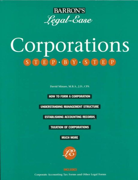 Corporations Step-By-Step (Barron's Legal-Ease) cover
