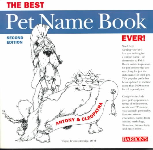 The Best Pet Name Book Ever cover