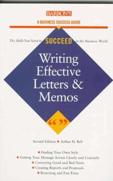 Writing Effective Letters & Memos (Barron's Business Success Guides) cover