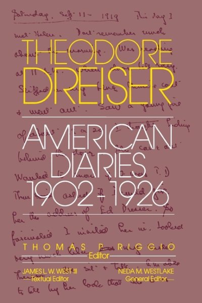 The American Diaries, 1902-1926 (The University of Pennsylvania Dreiser Edition) cover