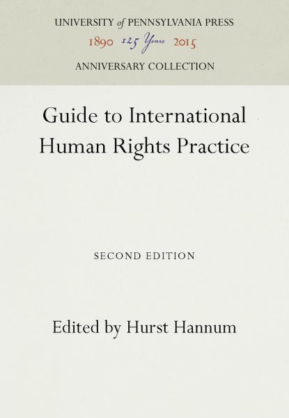 Guide to International Human Rights Practice (Procedural Aspects of International Law) cover