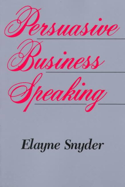 Persuasive Business Speaking cover