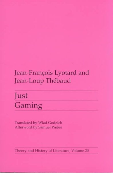 Just Gaming (Theory and  History of Literature) cover