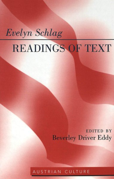 Evelyn Schlag: Readings of Text (Austrian Culture) (English and German Edition) cover