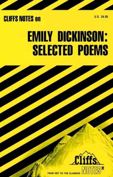 Emily Dickinson : Selected Poems (Cliffs Notes) cover