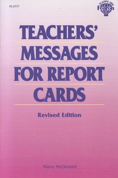 Teachers' Messages for Report Cards (FE-6777) cover