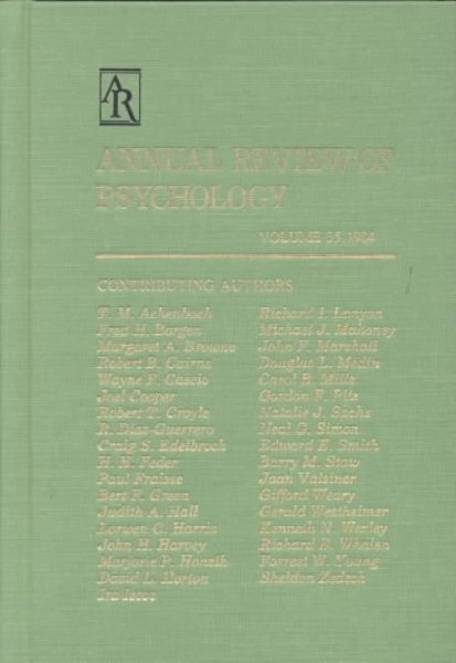 Annual Review of Psychology: 1984 cover